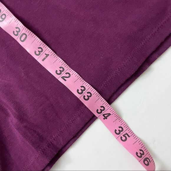 WHITE HOUSE BLACK MARKET PURPLE SHIFT DRESS, V neck SHORT FLUTTER SLEEVE SZ M - Picture 8 of 11